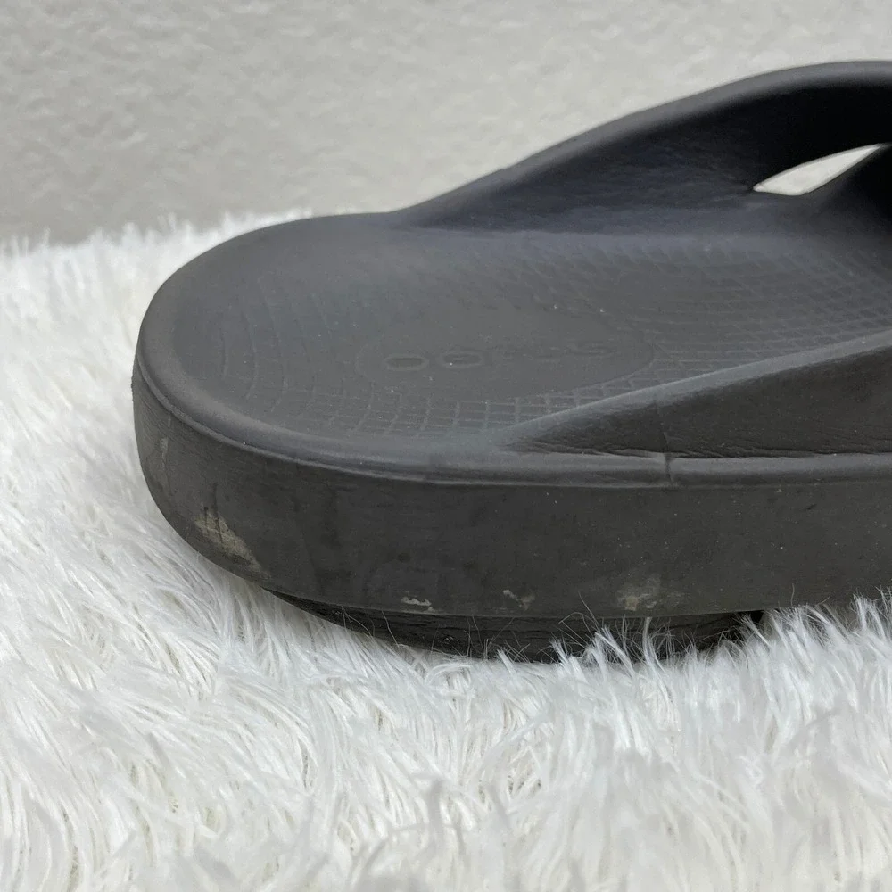 OOFOS Original Recovery Sandal‎ Thong Flip Flops Slip On Womens 11 Mens 9 Black
